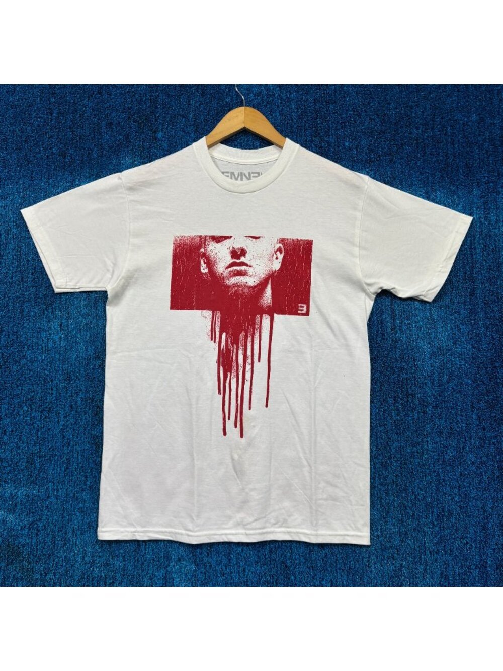 Eminem Detroit Chainsaw Massacre Rap White T-Shirt Size Medium
